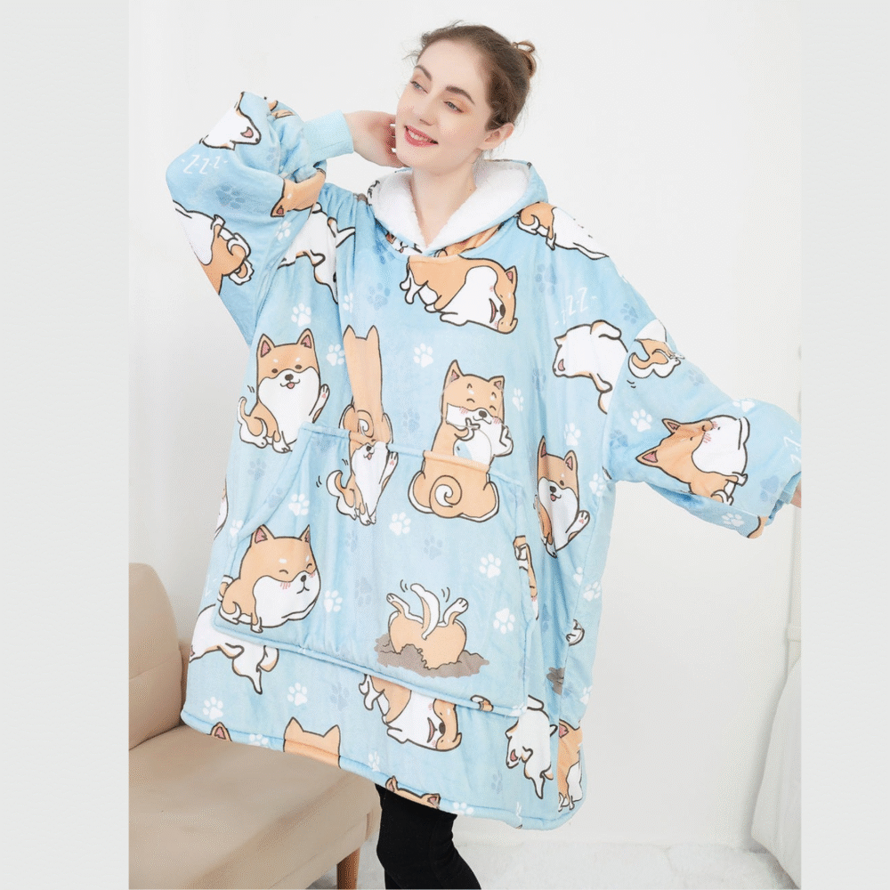 Blue Dog Sherpa Kids Hoodie