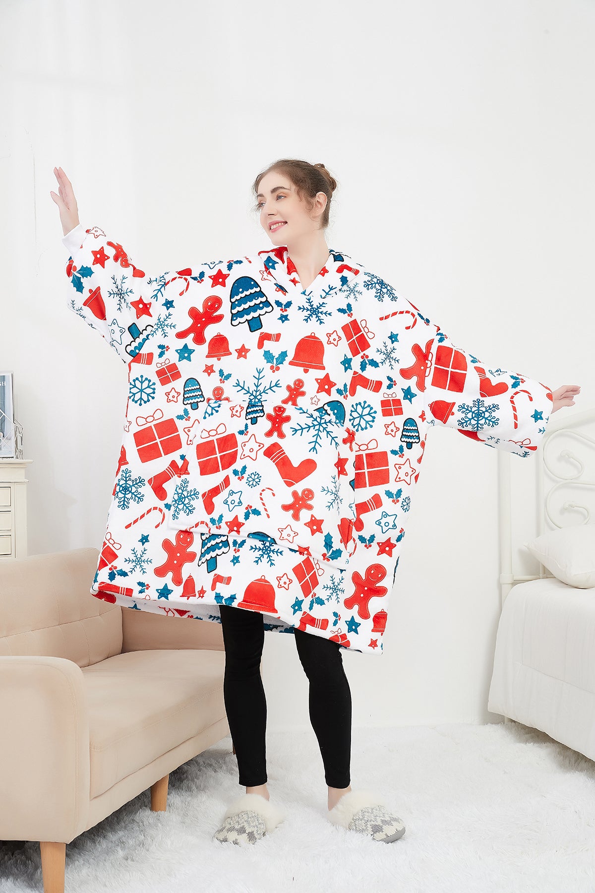 Christmas Sherpa Kids Hoodie