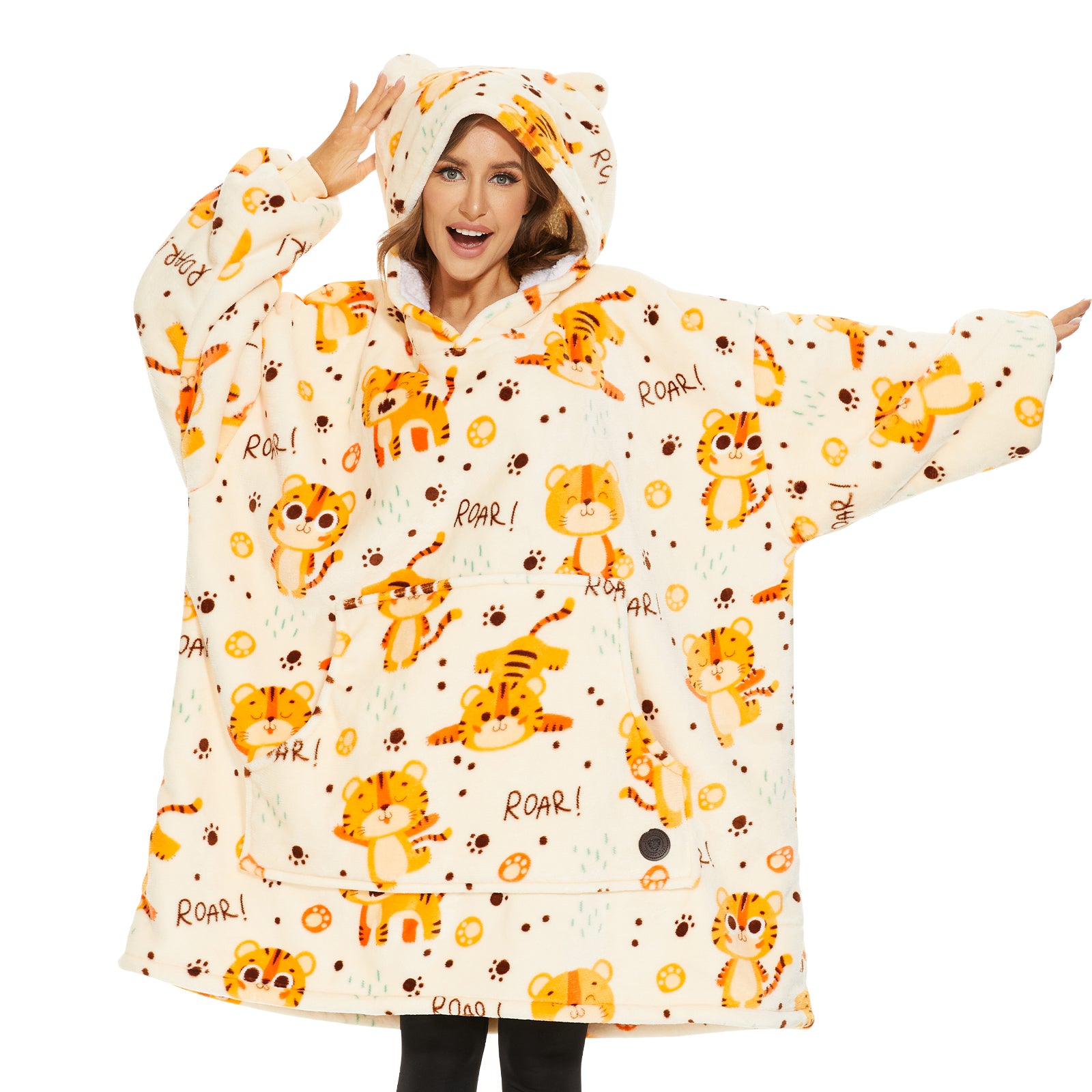 Tiger Style Sherpa Kids Hoodie