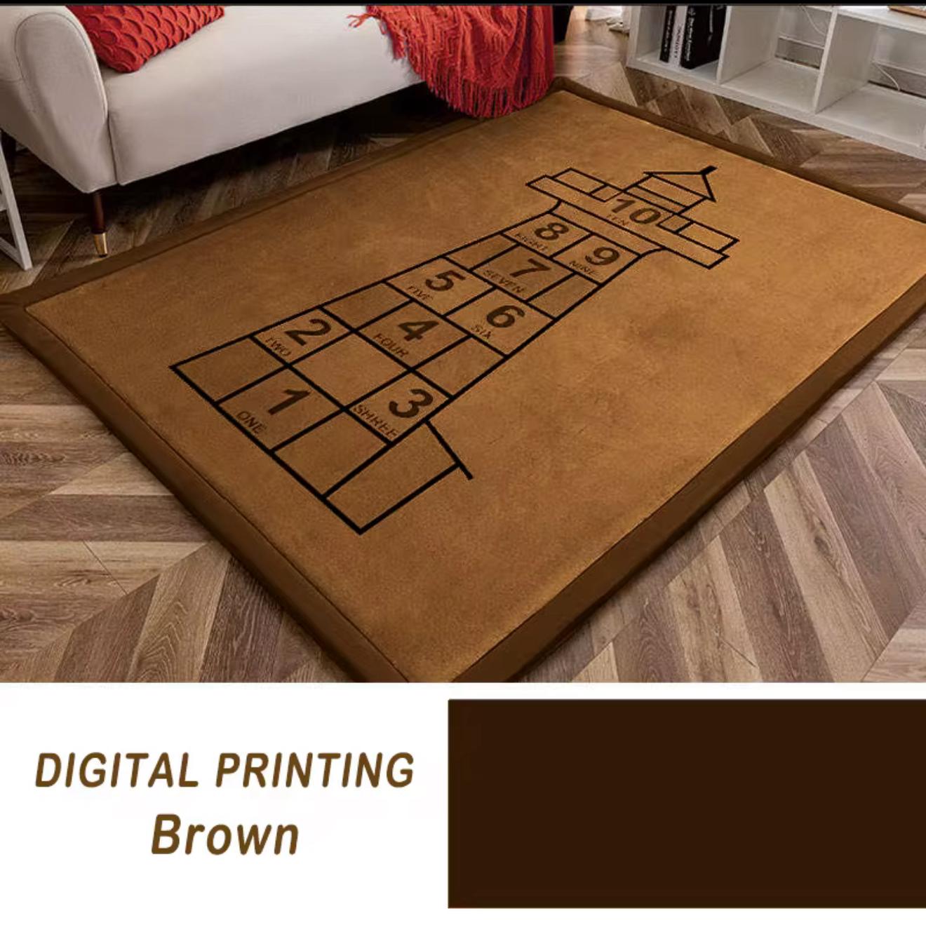 TATAMI MEMORY FOAM MAT DIGITAL PRINTING BROWN