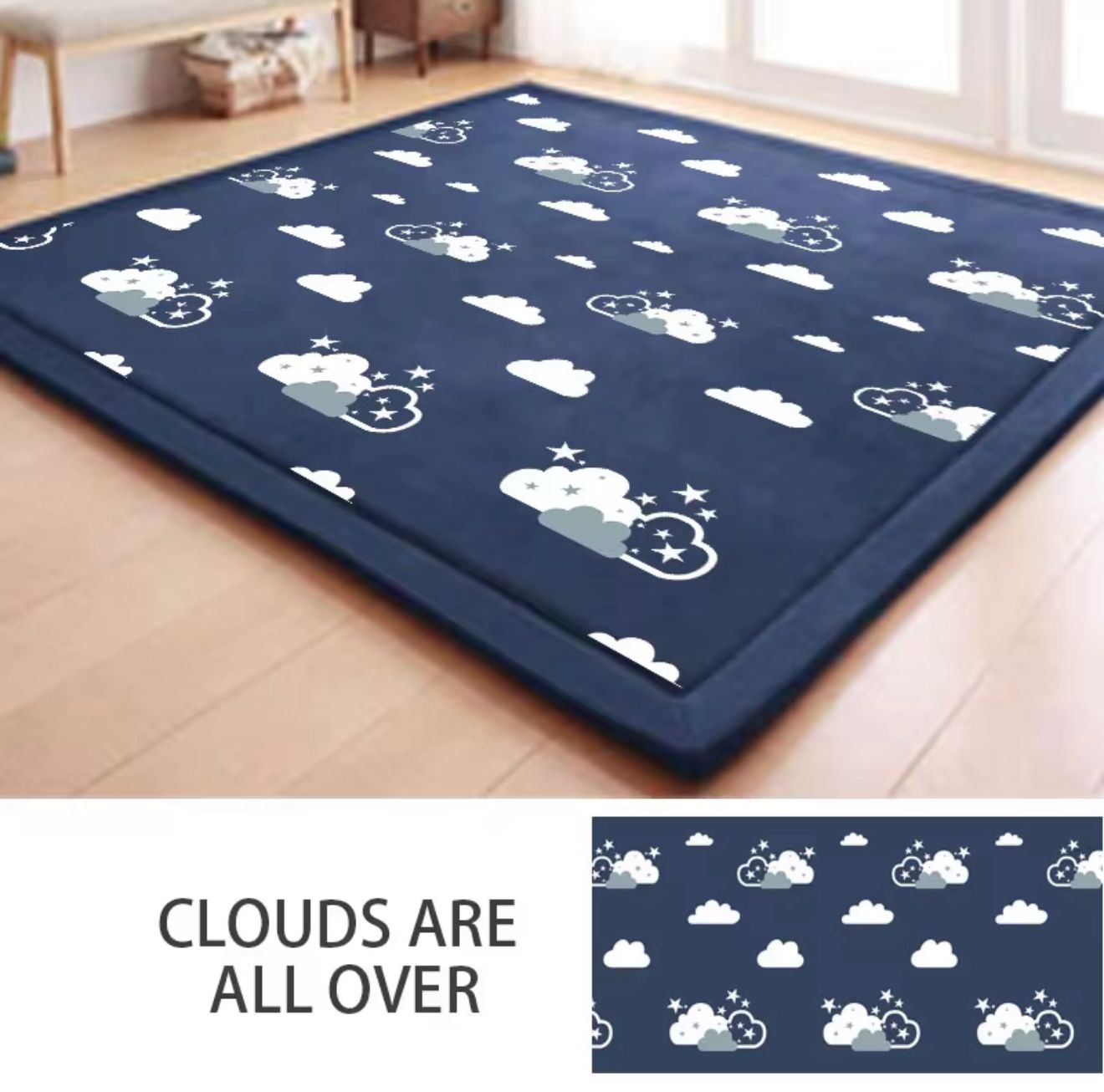 TATAMI MEMORY FOAM MAT CLOUDS ARE ALL OVER