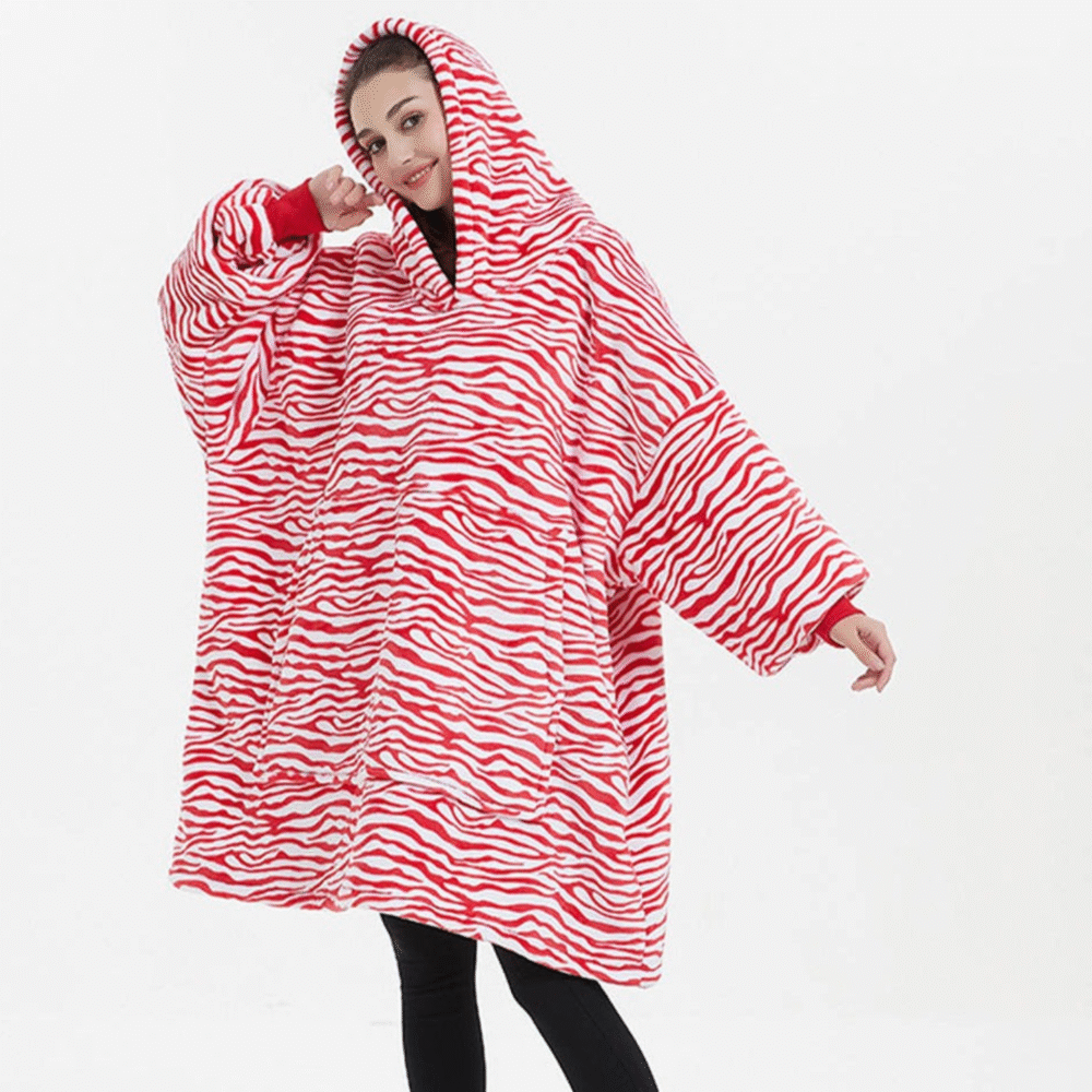 Red Zebra Sherpa Hoodie