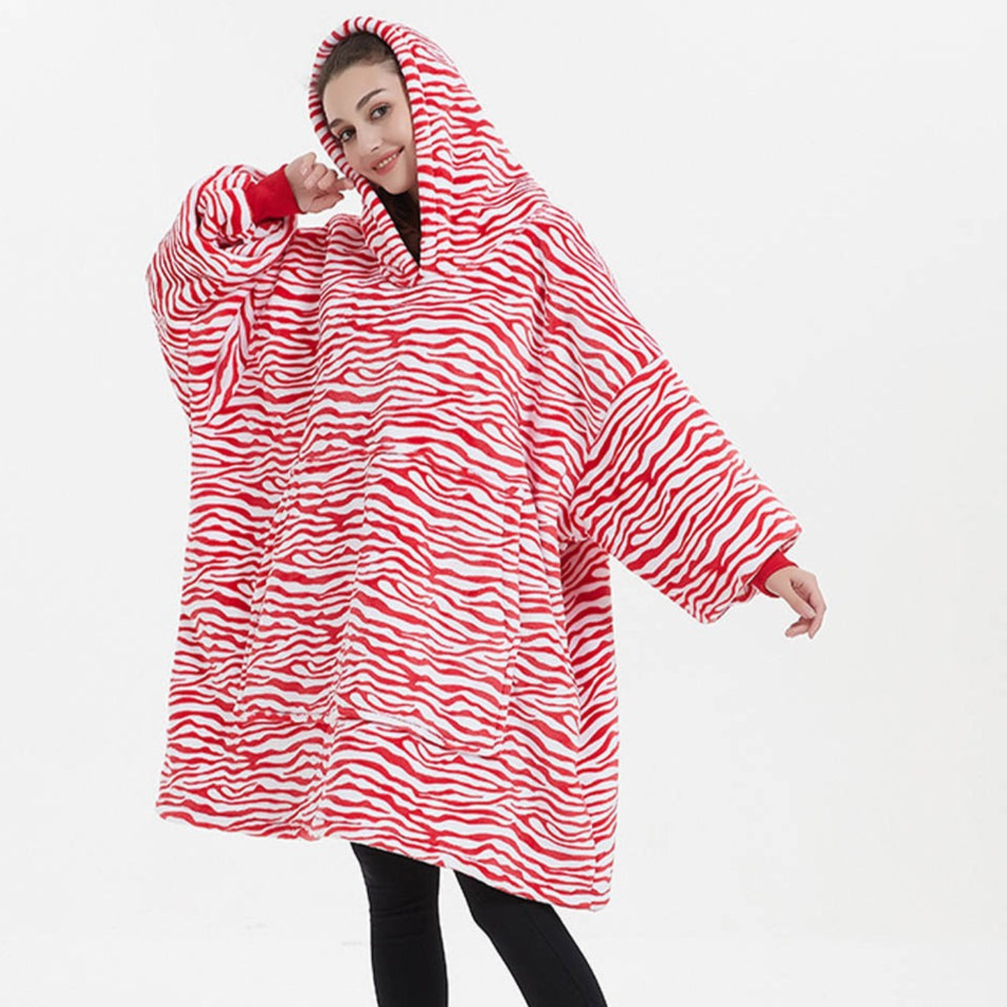 Red Zebra Sherpa Hoodie