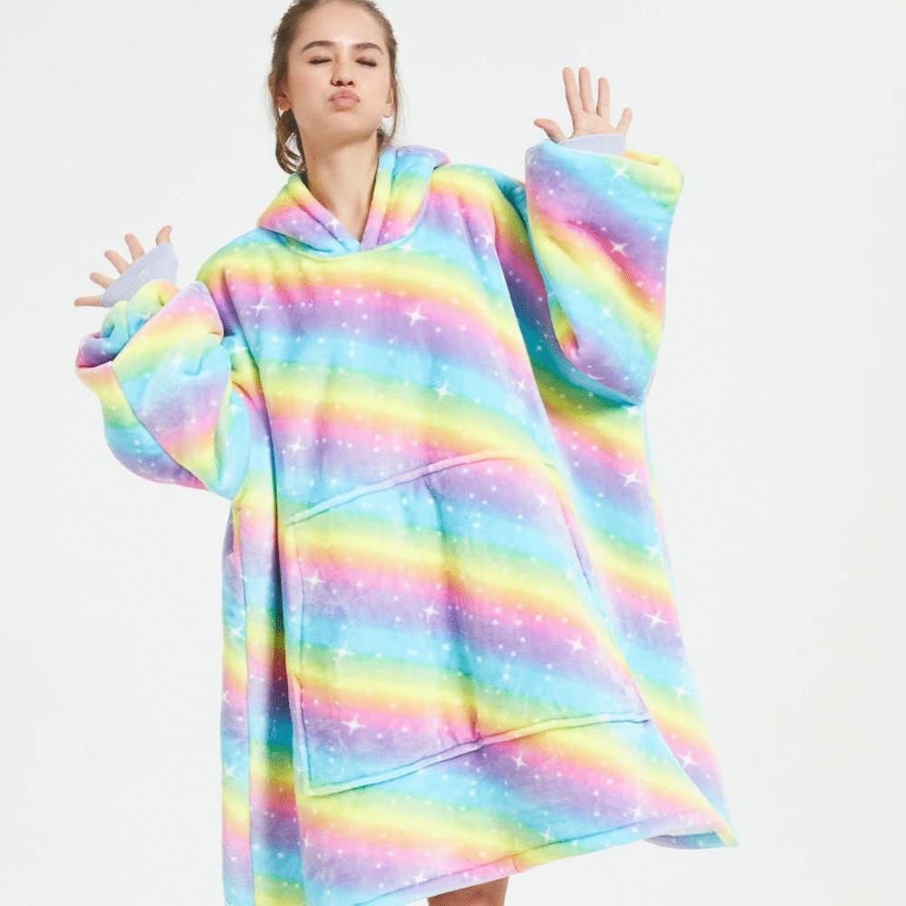 Rainbow Sherpa Kids Hoodie