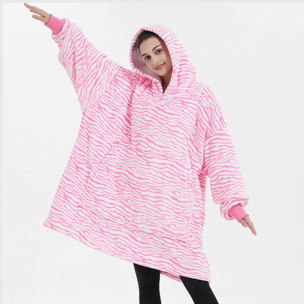 Pink Zebra Sherpa Hoodie